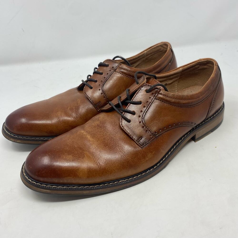 Stacy Adams Faulkner Cognac Oxford Dress Shoes Mens Size 8.5